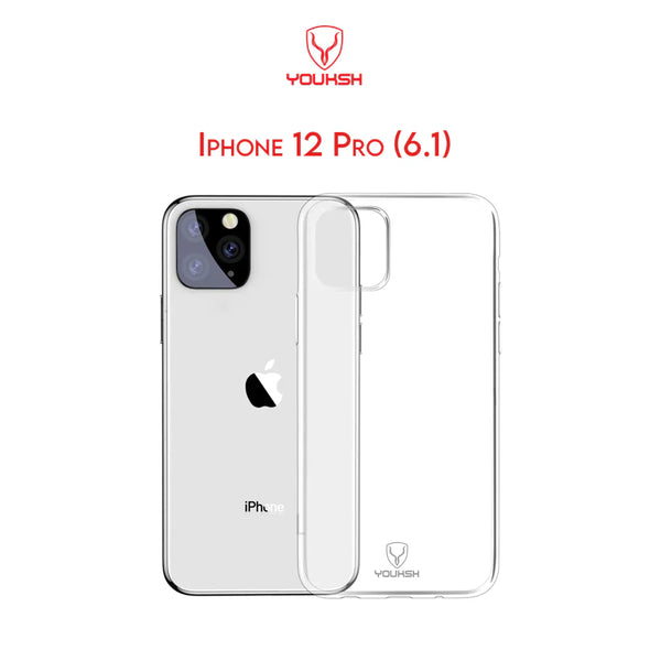 YOUKSH Apple iPhone 12/12Pro Transparent Case | Soft Shock Proof Jelly Cover